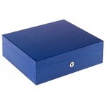 Кутия за часовници Rapport London Est. 1898- HERITAGE BLUE 8 - Collector Box Finest Blue Cobalt Wood & Suede For 8 Timepieces